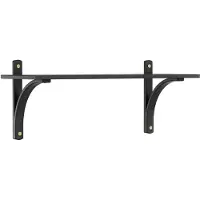 Swedese Levi hylly 1 hyllytaso Musta lasitettu saarni messinki, 90 cm