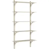 Swedese Levi hylly 5 hyllytasoa Valkopigmentoitua saarnia messinki, 90 cm