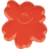 Marimekko Unikko shape lautanen 20 cm Oranssinpunainen