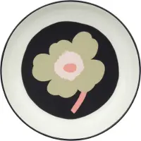 Marimekko Unikko Deep Plate 20,5Cm - Black - Ø 20.5 CM