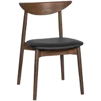 Haslev Symphony Ruokapöydän Tuoli Black Leather Istuin Tummaöljytty - Tuolit Tammi Dark oiled Oak - SYMS-MB10-EGRO