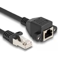 DeLOCK 80193, 1 m, S/FTP (S-STP), RJ-50, RJ-50, Musta