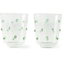 Pols Potten Nob Juoma 2 Kpl:n Pakkaus - Tumbler-lasit Lasi Vihreä - 140-230-148