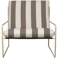 Ferm Living Desert nojatuoli Cash stripe-chocolate