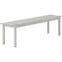 Muuto Linear steel bench -penkki 170 x 34 cm Grey (RAL 7044)