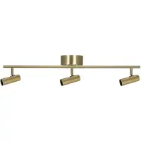 Globen Lighting Hubble 3 Long -plafondi Harjattu messinki