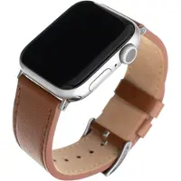 FIXED älykellon nahkaranneke, Apple Watch 42 / 44 / 45 / 49 mm, ruskea