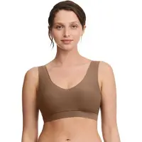Chantelle Soft Stretch Padded V-Neck Top - Brown - M/L