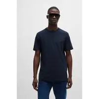 BOSS for man. 50508243 Tegood navy T-shirt (S), Casual, Cotton, Short sleeve