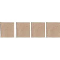 DIYTI Plain Lasinaluset 10x10 Cm 4-pakkaus - Tabletit & Lasinaluset Polyesteri Beige - 12-BEIC-PB-BEI/WHI