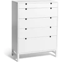 Mavis Falsterbo Lipasto Viisi Laatikkoa 80x40x108 Cm - Lipastot Koivu Valkoinen - 149735