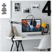 MAONO USB Podcasting Mic kit 16mm microphone armmount filter black