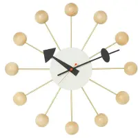 Vitra Ball-seinäkello luonnonvärinen ø 33 cm