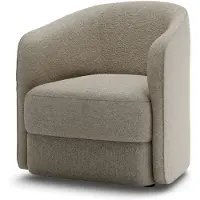 New Works Covent Lounge-tuoli Kapea - Nojatuolit Silmukkanukkakangas Hemp - 42210NEBA003