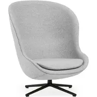 Normann Copenhagen Hyg Nojatuoli Korkea Kääntöalustalla / Musta Alumiini - Nojatuolit Villa Harmaa - 709222