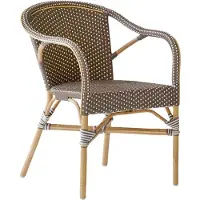 Sika-Design Madeleine Kahvilatuoli Käsinojalla Ruskeanharmaa - Tuolit Rottinki Taupe - 9187WHCP