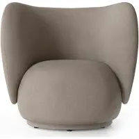 Ferm Living Rico lounge chair -nojatuoli Warm grey, brushed