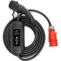 ELOAD P3-10M Kannettava sähköauton latauskaapeli Mode 2 CEE 3x16A - Type 2 11 kW 16 A 10 m Musta