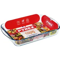 Pyrex Essentials suorakaiteen muotoinen lasinen tarjotin 35x23 cm