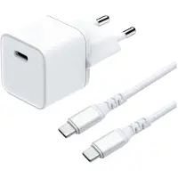 Dacota Platinum GaN laturi Kit USB-C 30 W 2 M, valkoinen