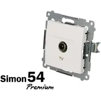Kontakt-Simon Simon 54 Antenni Tv-liitin Single White Dak1.01/11