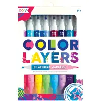 Ooly Markers 8 Pcs - Double Sided - Colour Layers - Pink - ONE SIZE