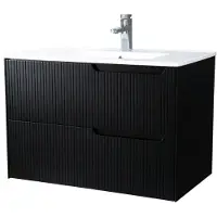 Lykke Polar Deluxe 80x46x55cm musta allaskaappi