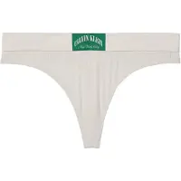 Calvin Klein Underwear Stringit 'Heritage Classic' vihreä / offwhite