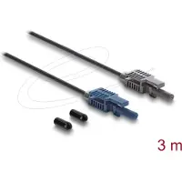 DeLOCK 91022, Musta, Harmaa, Monitila, 3 m, 1 kpl