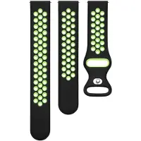 Triacle Sport silikoniranneke Universal 22 mm, musta/vihreä (n)