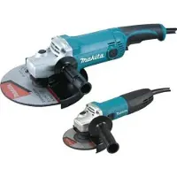 Makita Pakkaus 2 - GA5030R Ø125mm 720W + GA9050 Ø230mm 2000W - Parannettu turvallisuus ja optimoitu suojaus