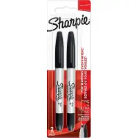 Sharpie Marker Twin Tip Schwarz 2er Blister (1986454)