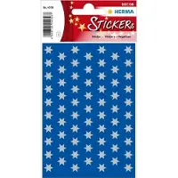 Herma tähdet 6-pisteiset - paperi - hopea - pysyvä - joulu - 8 mm - 201 kpl (4058) (4058)