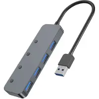 Eletra USB 3.0 Hub 4 porttia on/off-kytkimellä
