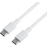 Eletra USB-C - USB-C Johto 1 m, valkoinen