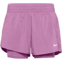 Nike One Treenishortsit Dri-FIT High Waisted 3'' 2 IN 1 - Pinkki/Valkoinen Nainen, koko Large