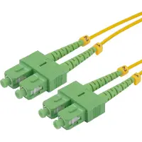 Deltaco – OS2 Fiber cable, SC - SC, duplex, APC/APC, 0,5m (SCSC-05-DAA)