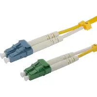 Deltaco – OS2 Fiber cable, LC - LC, duplex, UPC/APC, 0,5m (LCLC-05-DUA)