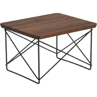 Vitra Eames occasional table ltr -sivupöytä tumma pähkinä / musta