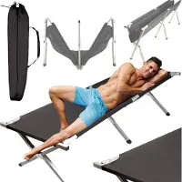 Creative Corner Sulankstoma turistinė lova canada black 150kg