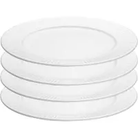 Pillivuyt Plissé Lautanen 28 Cm 4 Kpl:n Pakkaus - Ruokalautaset Posliini Valkoinen - 37529