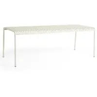 HAY Palissade Table 90x220 Cm 4 Legs Cream White Powder Coated Steel - Puutarhapöydät Jauhemaalattu Teräs Valkoinen - AA693-F379-AL30