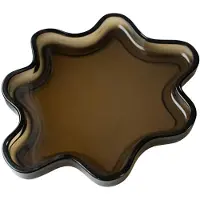 DBKD Filter Lautanen 22 Cm - Koristelutarvikkeet Lasi Ruskea - 20231505br