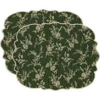 Decotique Gia -pöytätabletti, kukkakuosi 35 x 45 cm, 2 kpl – vihreä