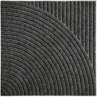 Heymat Zen Ovimatto 45x45 Cm Vertical & Circular Grey - Kynnysmatot Pet Harmaa - 1203