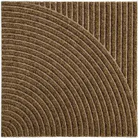 Heymat Zen Ovimatto 45x45 Cm Vertical & Circular - Kynnysmatot Pet Beige - 1201