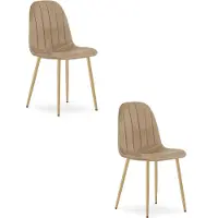 Leobert Ruokapöydän tuolit Leobert PADVA ruskea sametti, tammajaloilla, 2 kpl:n setti