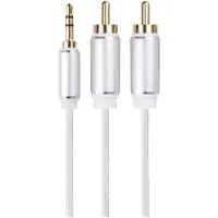Dacota Platinum Mini jack Uros - RCA uros 0,5M, valkoinen