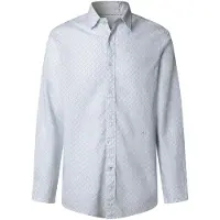 Pepe Jeans for man. PM3091199 Portland blue shirt (XXL), Casual, Linen, Long sleeve