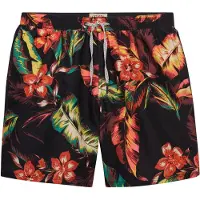Superdry for man. M3010264A Hawaiian Print 16 black swimsuit (S), Beachwear, Recycled Polister